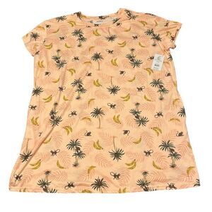 Joyspun Monkey Print Pajamas Womens‎ Size 2X/3X Nightgown Soft Pjs With Pockets